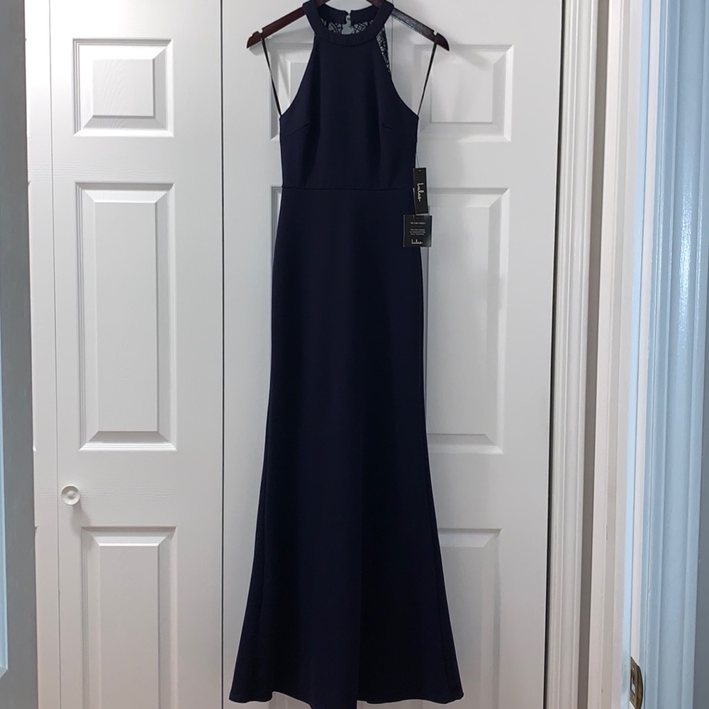 New Lulus Navy Bridesmaid Dress With Lace